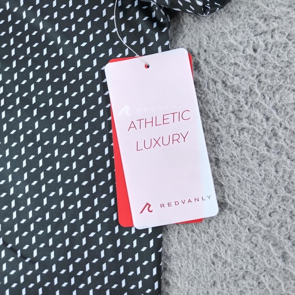 Redvanly PUREpoly Pascal Polo Shirt Mens Large Black Geometric Golf Performance - Picture 10 of 16